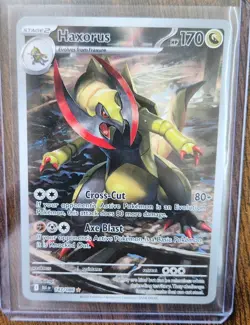 Pokemon Black Bolt Haxorus Illustration Rare Card # 147/086 Near Mint EN BB WF - Image 1
