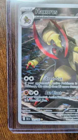 Pokemon Black Bolt Haxorus Illustration Rare Card # 147/086 Near Mint EN BB WF - Image 2