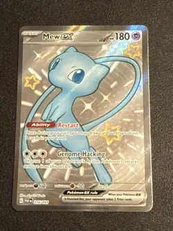 Pokemon TCG Mew ex 216/091 Shiny Ultra Rare Full Art SV Paldean Fates Holo - Image 2