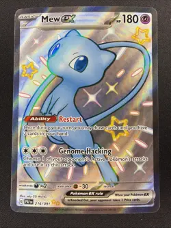 Pokemon TCG Mew EX 216/091 Paldean Fates Full Art Shiny Ultra Rare NM - Image 1