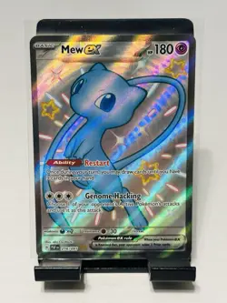 Mew EX Paldean Fates 216/091 Shiny Ultra Rare Full Art SV Holo NM Pokemon TCG - Image 1