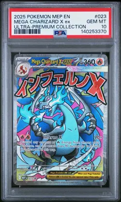 2025 Pokemon MEP En Mega Charizard X Ex Ultra Premium Collection #023 PSA 10 Gem - Image 1