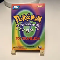 Pokemon Topps 1999 TV Animation Episode Card E5 Charmeleon 05 Blue Logo Non Holo - Image 2