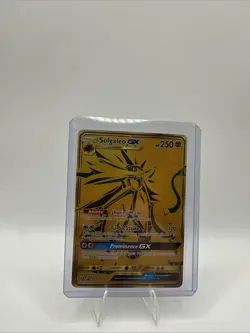 Pokemon TCG Solgaleo GX Full Art Gold Holo Promo Card Sun & Moon SM104a - Image 1