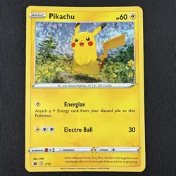 Pokemon TCG Pikachu 7/15 McDonald's 2022 Promo Confetti Holo Rare Card - Image 1