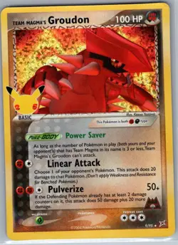 Team Magma's Groudon 9/95 Celebrations: Classic Collection - Pokemon Card - NM - Image 1