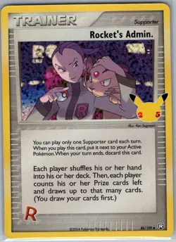 Rocket's Admin. 86/109 Celebrations: Classic Collection - Pokemon Card - NM - Image 1