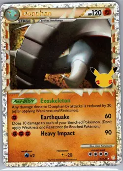 Donphan (Prime) 107/123 Celebrations: Classic Collection - Pokemon Card - NM - Image 1