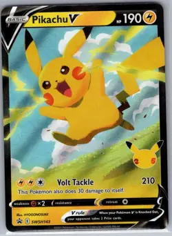 Pikachu V SWSH143 SWSH: Sword & Shield Promo Cards - Pokemon Card - NM - Image 1