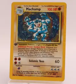 Machamp 1st Edition 8/102 Holo Pokemon Card - Image 1
