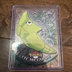 2000 Topps Chrome Pokemon Series 1 #11 Metapod - Image 1