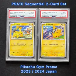 PSA10 Pikachu Gym Promo 120 & 197/SV-P Sequential Set 2023 2024 Pokemon Japanese - Image 1