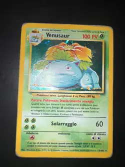 Pokemon Venusaur 15/102 Rara Holo | Set Base Italiano Vintage | POOR - Image 1