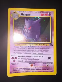 Carta Pokemon Gengar 5/62 Set Fossil Holo ITA - Image 2