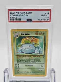 2000 Pokemon Game Base II #18 Venusaur Holo PSA 8 - Image 1