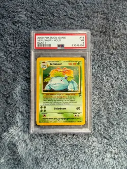 2000 Pokemon Game Venusaur Holo #18 Base II PSA 3 - Image 1