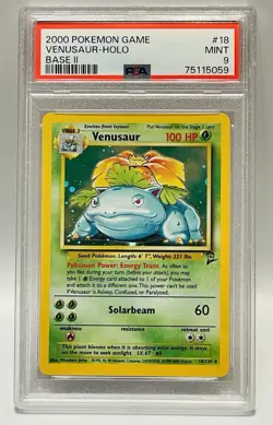 Venusaur *PSA 9* 2000 Pokemon Game Base II Holo #18 MINT - Image 2