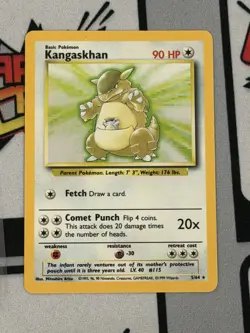 1999 Pokemon Kangaskhan 5/64 Holo No Symbol ERROR*Lightly Played - Image 1