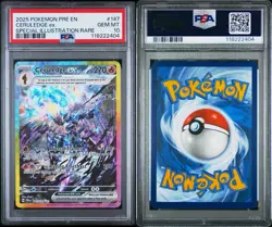2025 POKEMON PRISMATIC EVOLUTIONS SPECIAL ILLUSTRATION RARE CERULEDGE EX PSA 10 - Image 3
