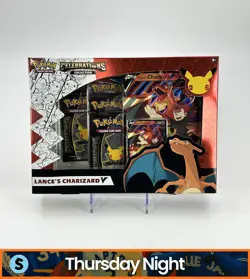 POKEMON TCG CELEBRATIONS COLLECTION LANCE'S CHARIZARD V SEALED BOX - Image 1