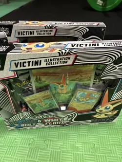 Pokemon Victini Illustration Collection Box Sealed Black Bolt White Flare X4 - Image 3