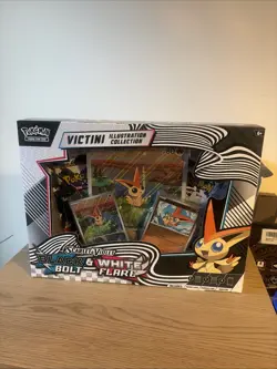 Pokemon TCG Victini Illustration Collection Box Black Bolt & White Flare - Image 1