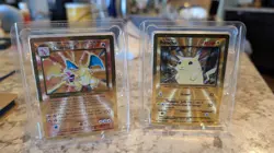 Pokemon Celebrations 25TH Anniversary Charizard & Pikachu UPC Gold Metal Promo - Image 1