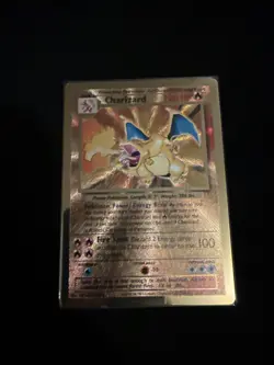 Pokemon CHARIZARD 4/102 - Celebrations UPC 25th Anniversary GOLD Metal Card - Image 1