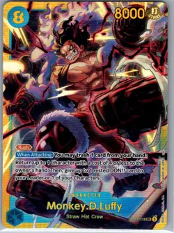 Monkey.D.Luffy OP11-118 SEC English A Fist of Divine Speed - One Piece Card - NM - Image 1