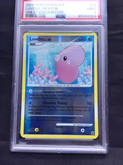 Pokemon Cards: Great Encounters Reverse Holo: Luvdisc 77/106 PSA 9 - Image 2
