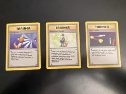 Lot of *3* Pokemon TCG Base Set Trainer Cards: #74,77,78 LP - Image 1