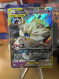 Pokemon SM Cosmic Eclipse Solgaleo & Lunala GX 75/236 NM - Image 1