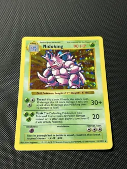 Nidoking 011/102 Base Set (Shadowless) Holo FLAWLESS HOLO FOIL Near Mint WOTC - Image 3