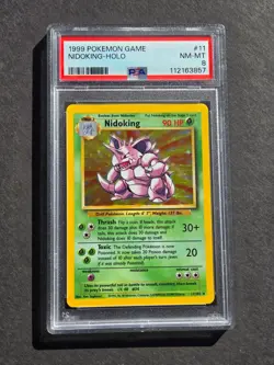 Pokemon PSA 8 NIDOKING 11/102 - 1999 BASE SET HOLO RARE - NM/MT - Image 1