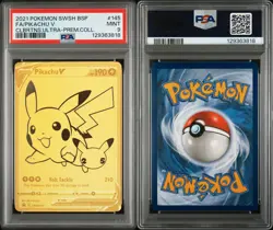 2021 Pokemon Celebrations Black Star Promo Pikachu V PSA 9 Mint #145 - Image 1