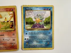 Pokemon TCG Base Set 1999 Bulbasaur 44 Charmander 46 Squirtle 63 Played as Shown - Image 2