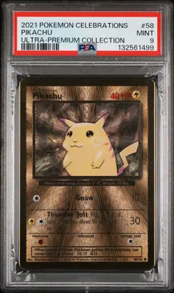 2021 Pokemon Celebrations Ultra Premium Collection #58 Pikachu PSA 9 - Image 1