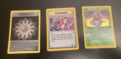 Lot of *3* Pokemon/Team Rocket HOLO: #2/D Arbok•#16/Trainer•Rainbow Energy Promo - Image 1