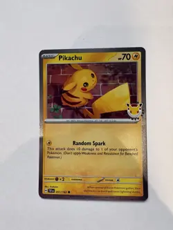 2026 Pikachu 051/162 Pokemon Day 30th Anniversary Stamped Promo TCG W coin - Image 3