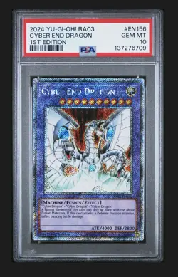 PSA 10 - Cyber End Dragon RA03 1st Ed. Platinum Secret Rare Yugioh! 2024 - Image 1