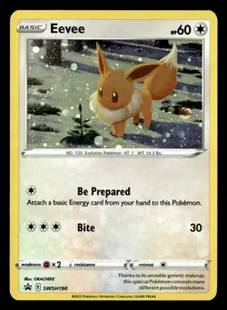Eevee Promo SWSH: Sword & Shield Promo Cards SWSH190 MP Pokemon TCG - Image 1