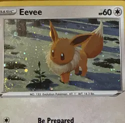 Eevee SWSH190 with SWIRL - SWSH Black Star Promo - Pokemon TCG Card - Image 1