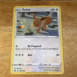 Eevee SWSH190 with SWIRL - SWSH Black Star Promo - Pokemon TCG Card - Image 2