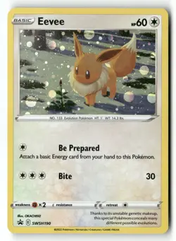 Eevee SWSH190 SWSH: Sword & Shield Promo Cards Pokemon TCG NM - Image 1