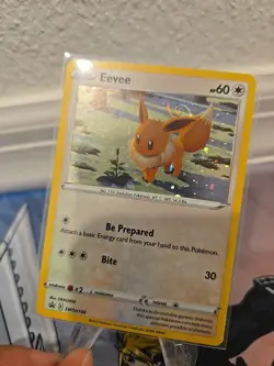 Eevee SWSH190 Swirl! Nm Holo Sword & Shield Promo, Pokemon TCG Card - Image 1