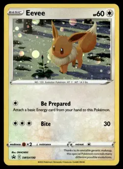 Eevee Promo SWSH: Sword & Shield Promo Cards SWSH190 NM Pokemon TCG - Image 1