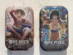 One Piece Tin Pack Set Luffy - Vol 1 & Vol 2 Factory Sealed Tins - Image 1