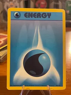 1999 Pokemon TCG Base Set Water Energy 102/102 MP - Image 1