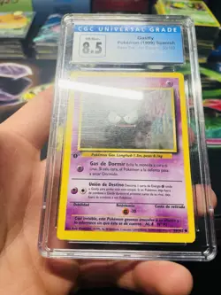 CGC 8.5 NM/Mint+ Pokemon Gastly 50/102 WotC 1st Edition SPANISH Base Set Common - Image 3