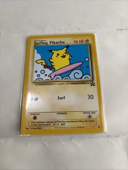 Pokemon TCG Surfing Pikachu Black Star Promo Card 28 WOTC - Image 1